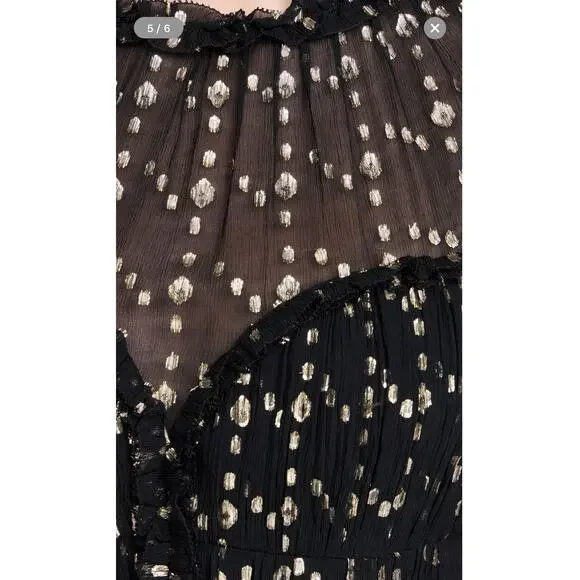 Ulla Johnson Kasia Lurex Silk Dress in Cosmos 0 - Picture 6 of 6